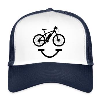 Fahrrad - Trucker Cap - Weiß/Navy - Vorne