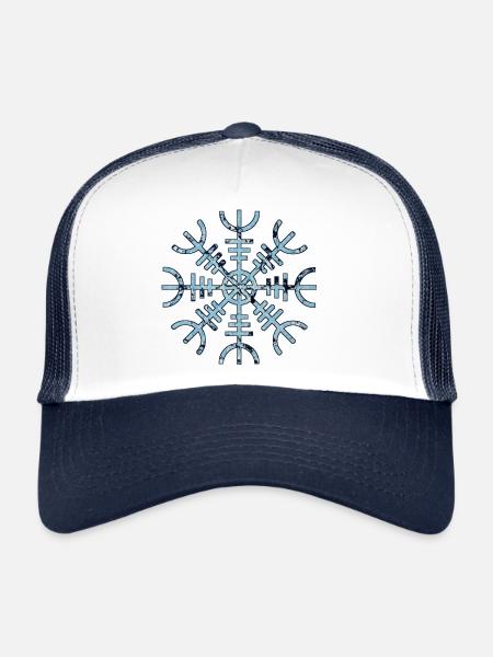 aegishjalmur e 55 - Casquette trucker  - blanc/marine - Devant