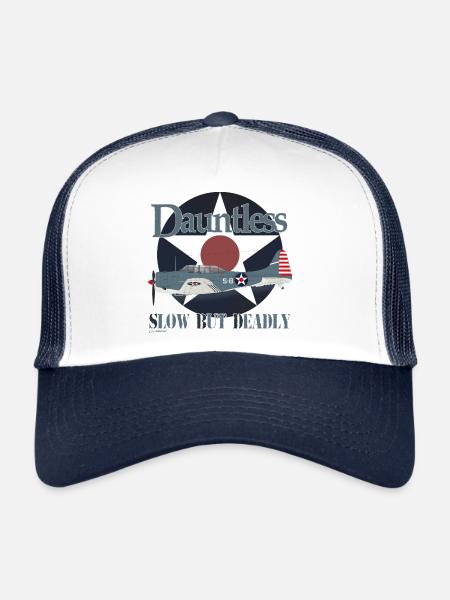 SBD DAUNTLESS - AS2106 - Casquette trucker  - blanc/marine - Devant