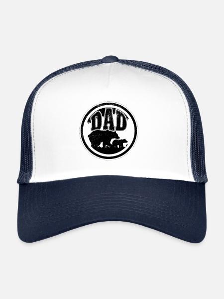 Dad Best Dad Dad Bears Father's Day Gift Bear - Trucker Cap - white/navy - Front