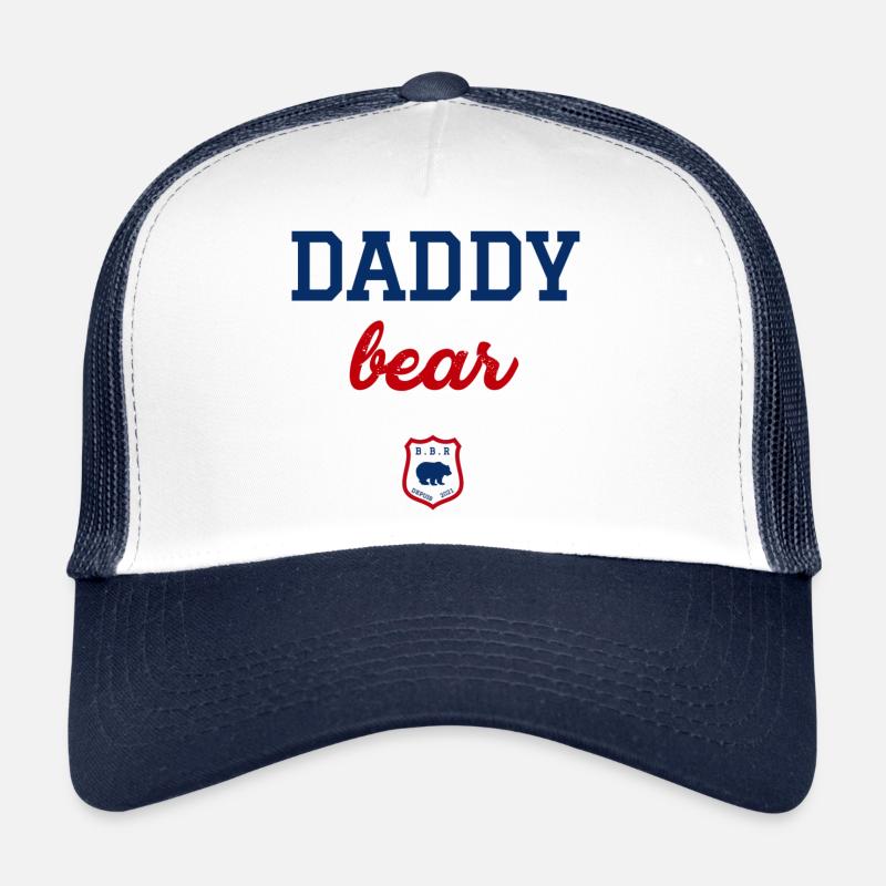 DADDY bear - Casquette trucker  - blanc/marine