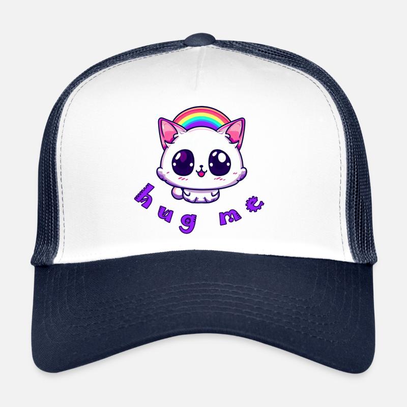 cat hug me Trucker Cap