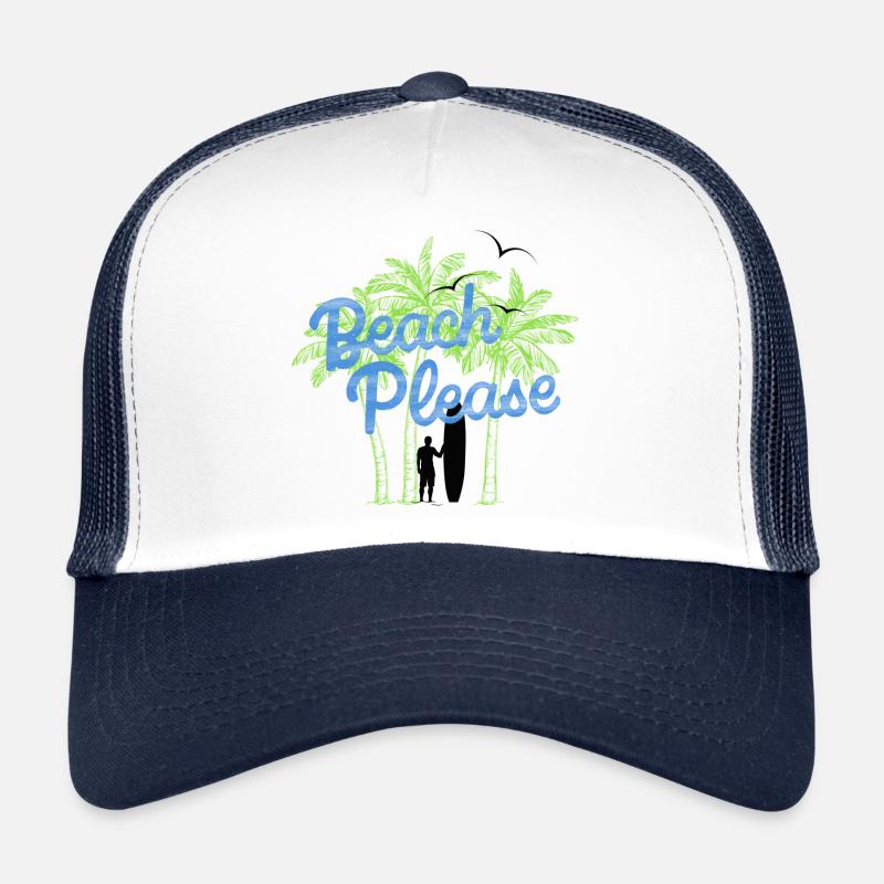 Beach Please Surfer Trucker Cap