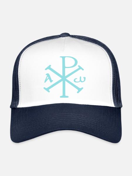 Pax Romana (sombre) - Casquette trucker  - blanc/marine - Devant