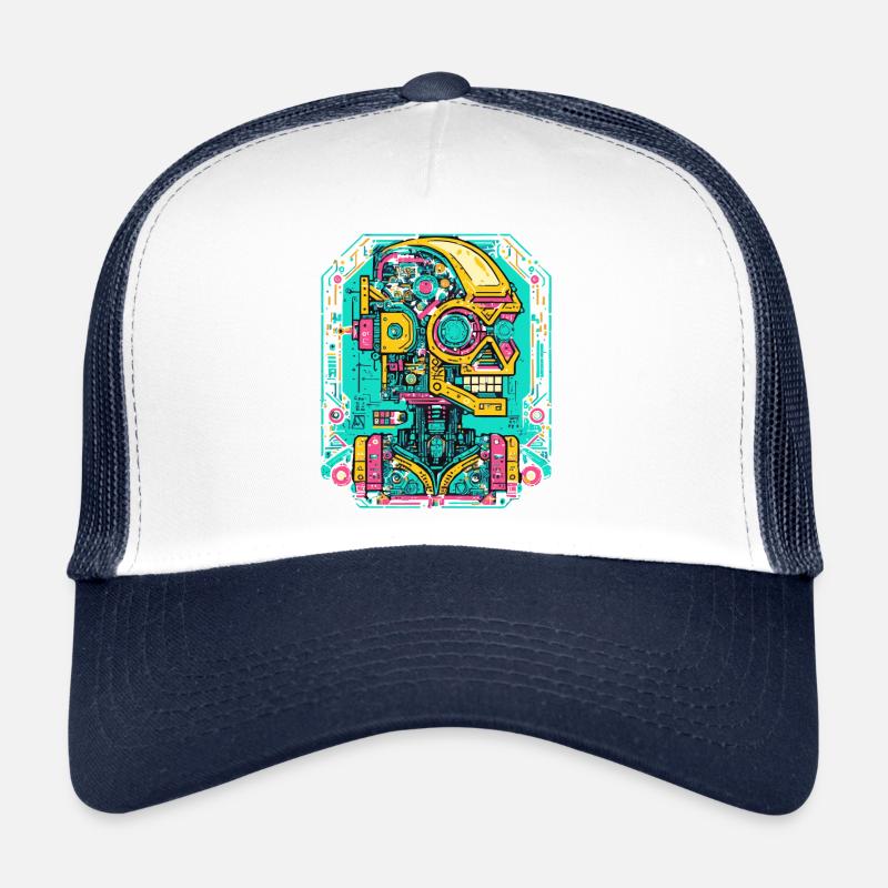 Robot IA Cyberpunk Casquette trucker 