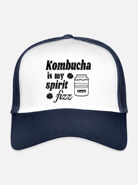 Kombucha is my spirit fizz - Trucker Cap - white/navy - Front