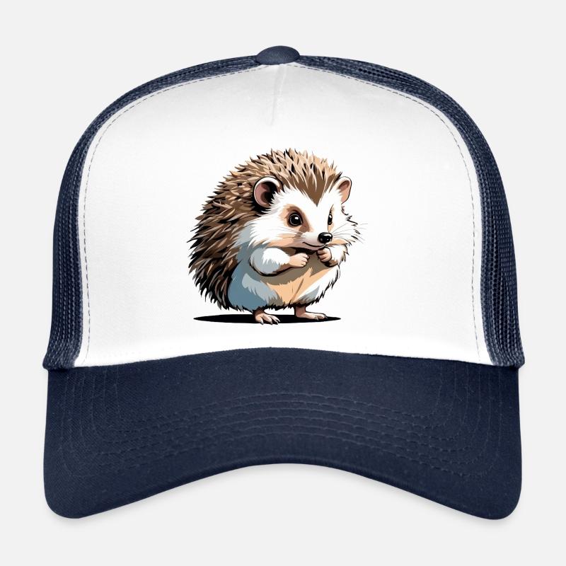 hérisson - Autocollant animal mignon Casquette trucker 