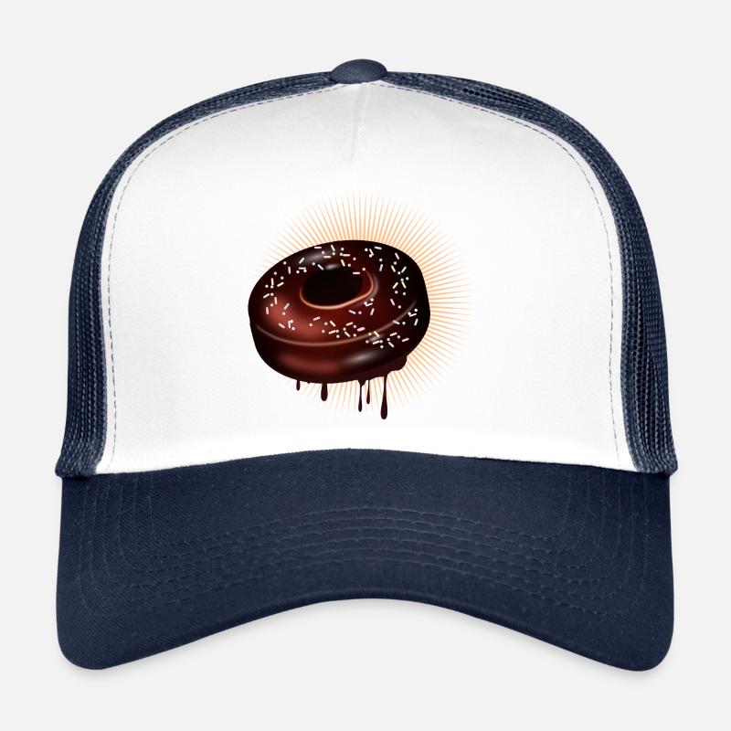 Motif de beignet au chocolat avec glaçage et pépites Casquette trucker 