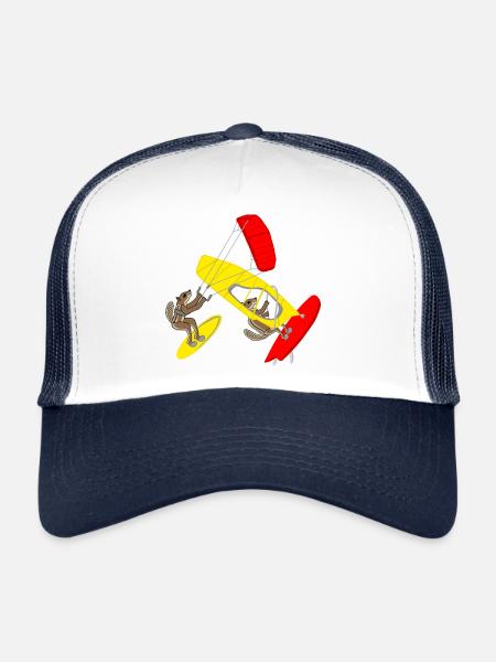 Atlashörnchen Surfen, Kitesurfen, Windsurfen - Casquette trucker  - blanc/marine - Devant