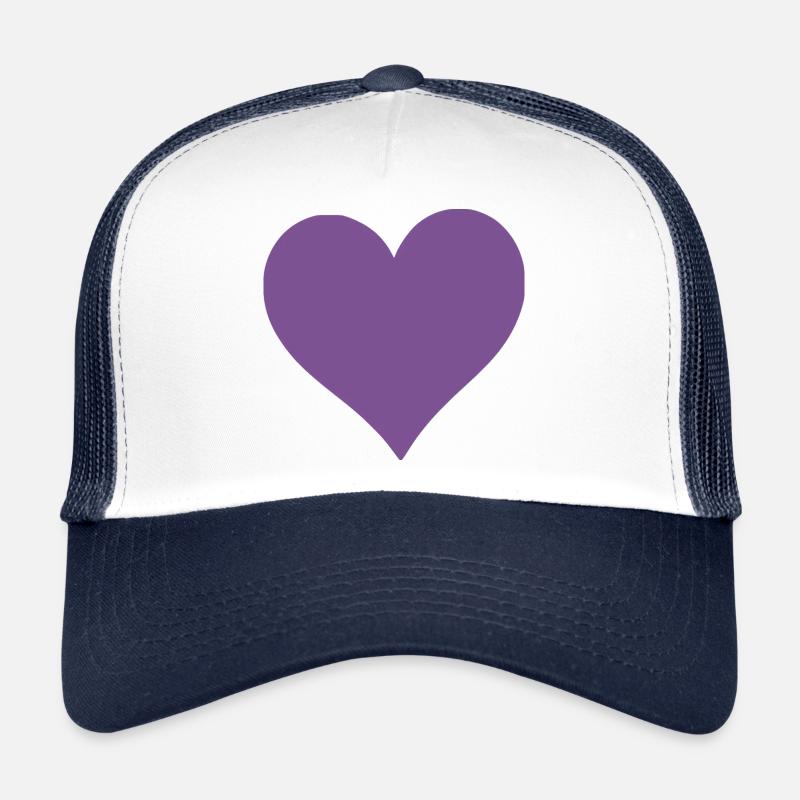 violet heart 2 hearts violet heart pattern Trucker Cap