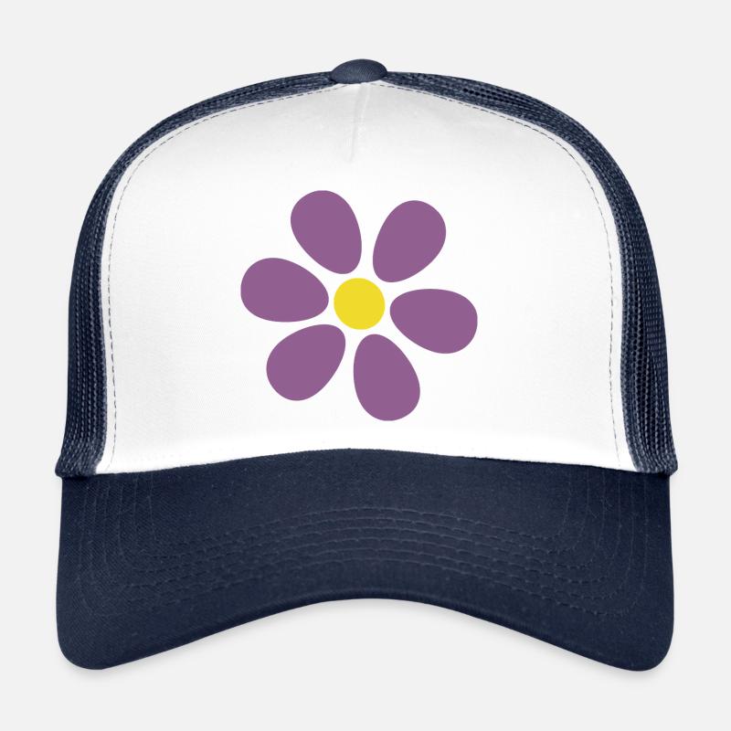 violette Blume Blume violett Blüte  Trucker Cap