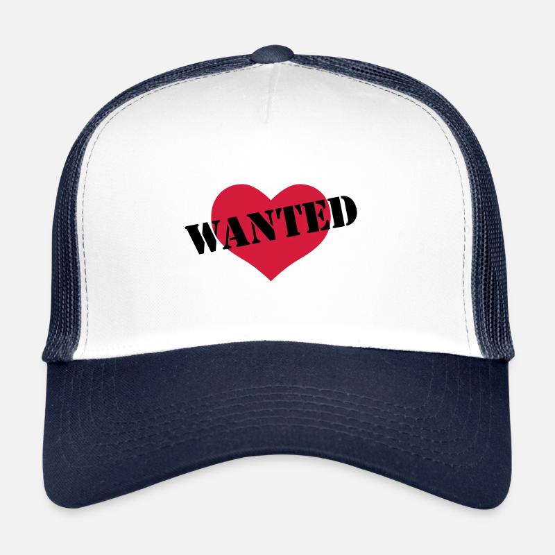 Coeur d'amour WANTED Casquette trucker 