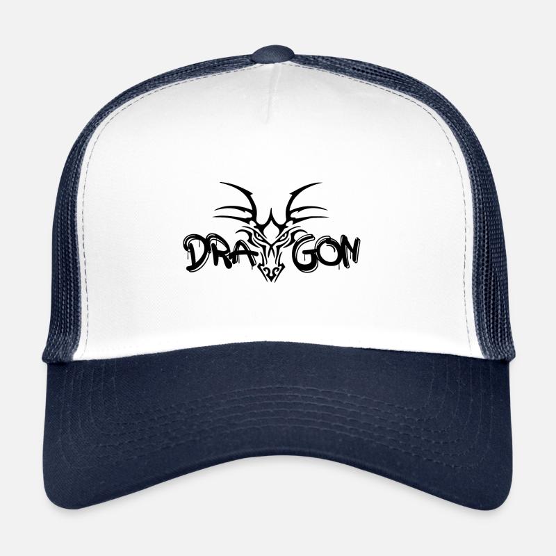 Les dragons - Casquette trucker  - blanc/marine