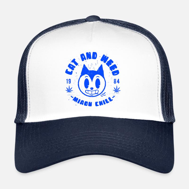 Chat humour weed et détente Casquette trucker 