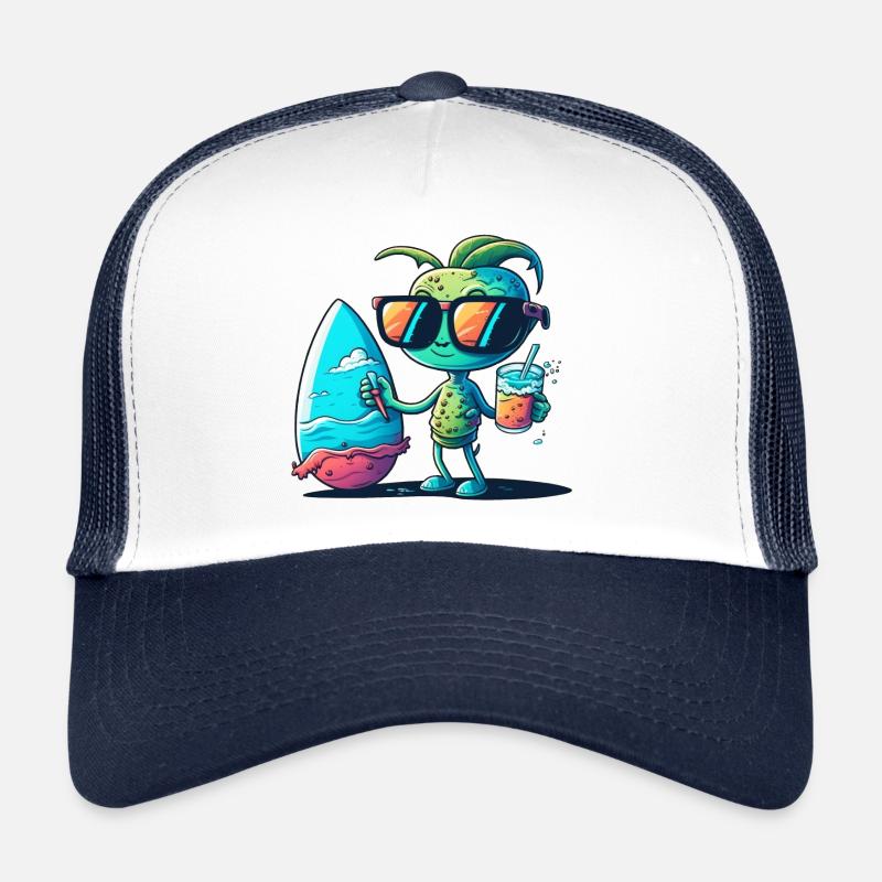 Sculpteur extraterrestre - Casquette trucker  - blanc/marine
