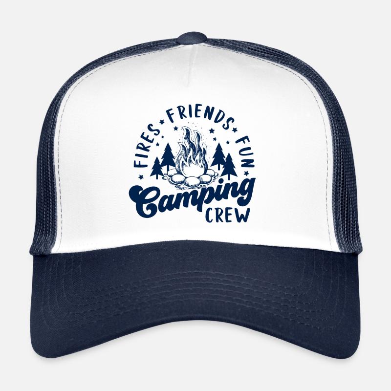 Fires Friends Fun Camping Crew Trucker Cap