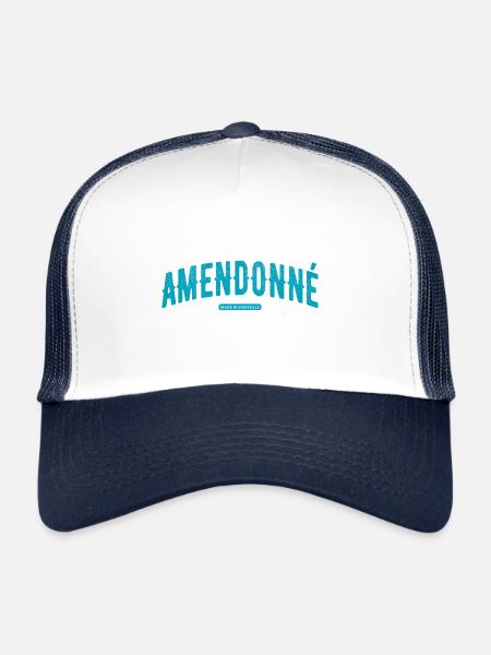 AMENDONNE - Casquette trucker  - blanc/marine - Devant