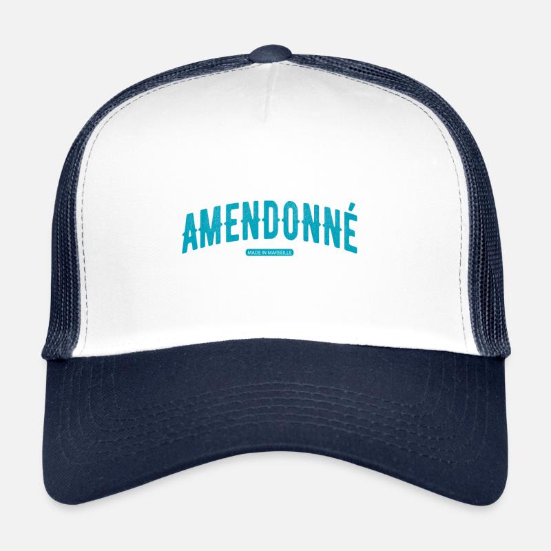 AMENDONNE - Casquette trucker  - blanc/marine