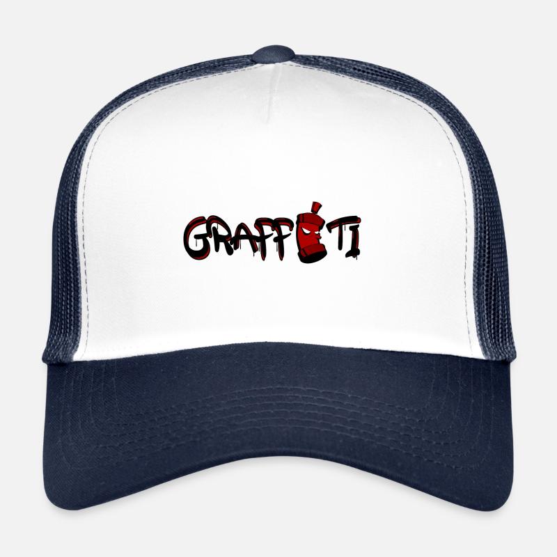 graffiti - Casquette trucker  - blanc/marine