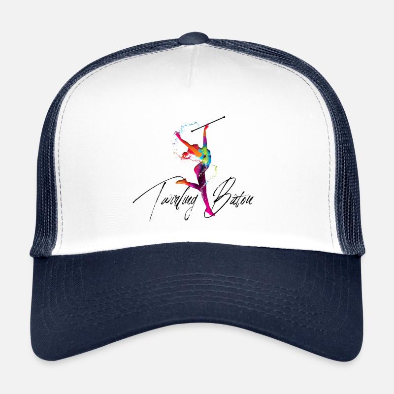 TWIRLING BATON 4 - Casquette trucker  - blanc/marine