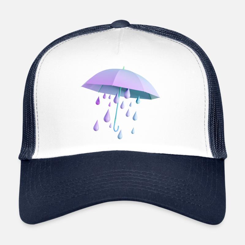 Umbrella with drops Trucker Cap