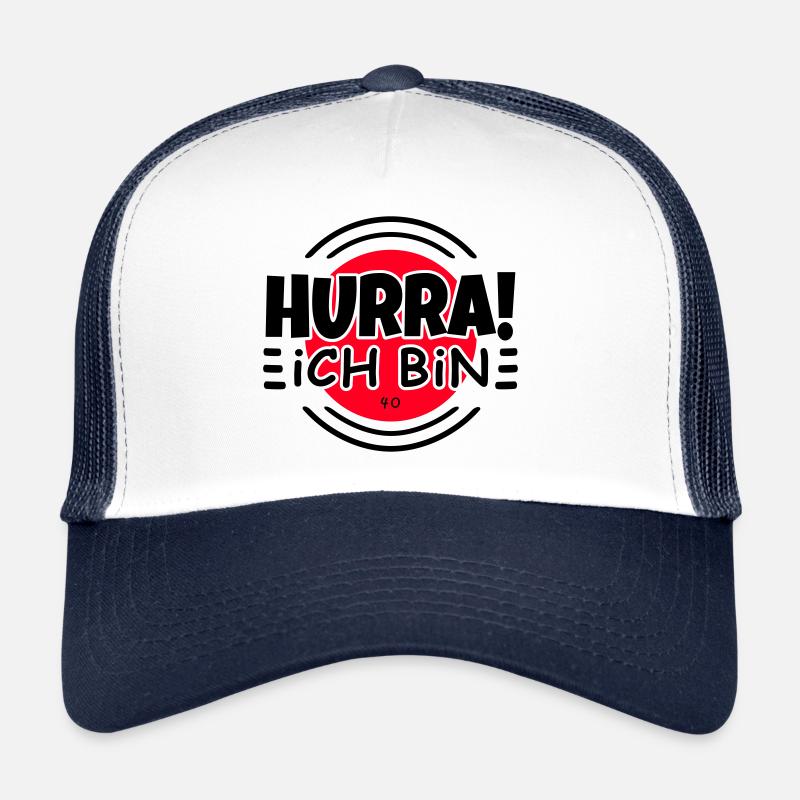 40th birthday Hurray I'm 40 funny Trucker Cap