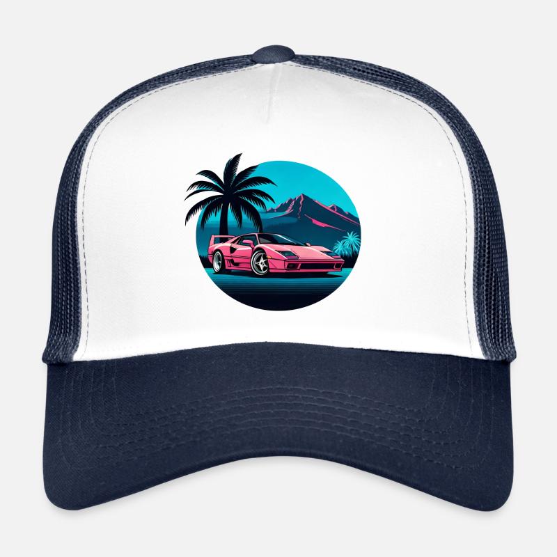 1980 LAMBO - Trucker Cap - Weiß/Navy