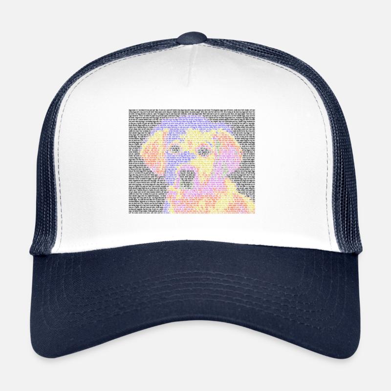 Text Portrait Hund Gesicht Geschenk farbig cool Trucker Cap