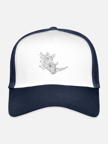 Origami Rhino - Casquette trucker  - blanc/marine - Devant