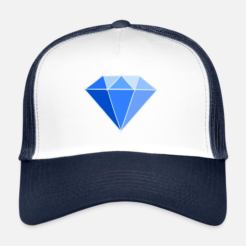 Edelsteine: Saphir Zeichnung / Symbol. Juwel. Trucker Cap