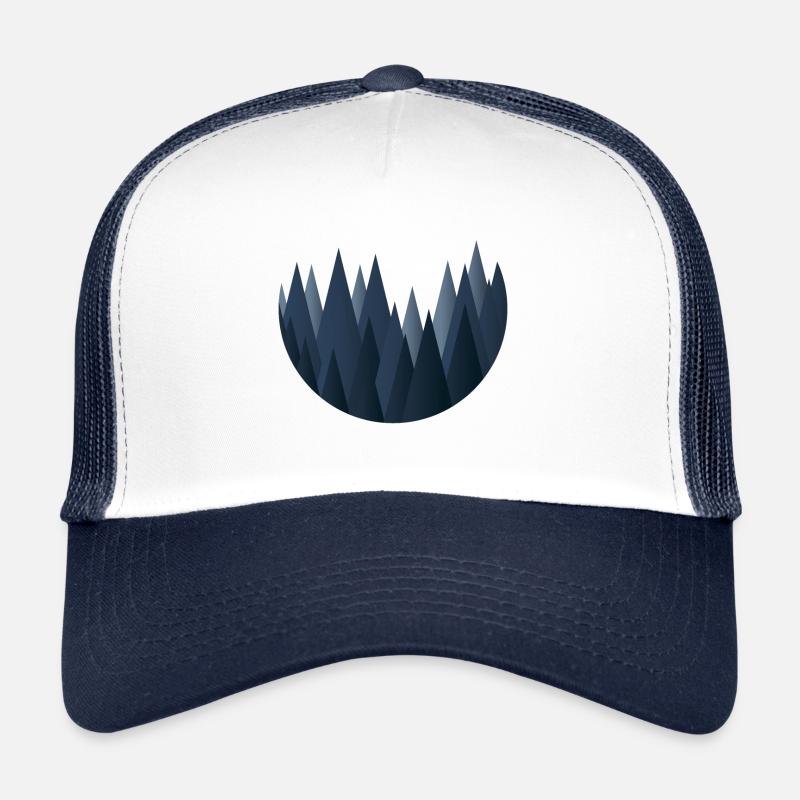 blauer Kegelwald Trucker Cap