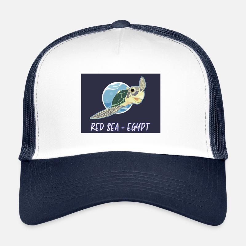 Red SEA Egypt - Turtle Design Trucker Cap