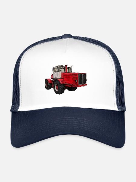 K700 Kirovets en couleur - Casquette trucker  - blanc/marine - Devant