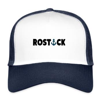 ROSTOCK Hansestadt Anker - Trucker Cap - Weiß/Navy - Vorne