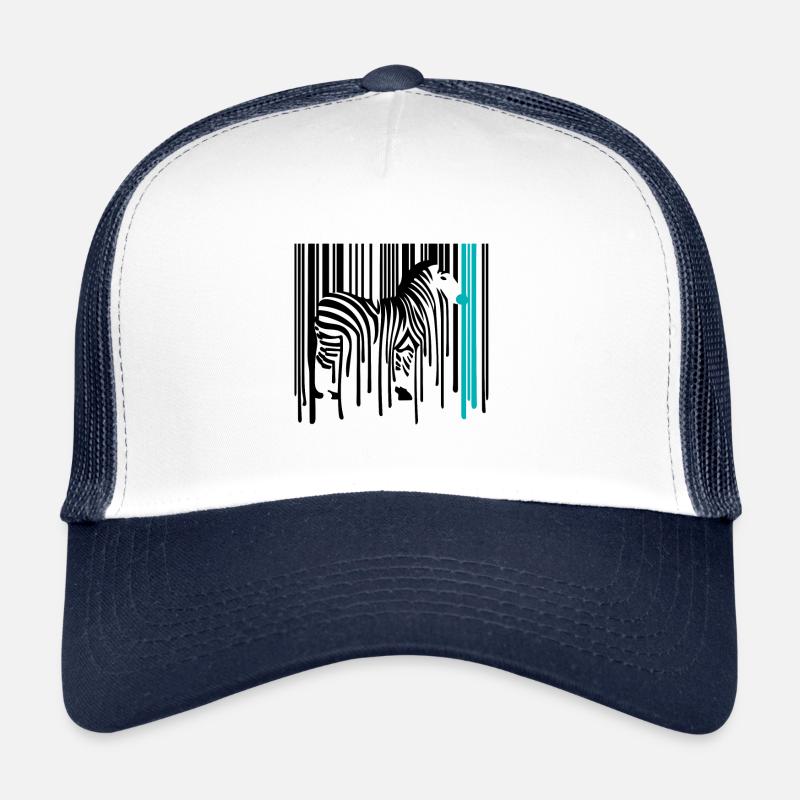 DRIPPY ZEBRA Code à barres Graffiti Street Art Casquette trucker 
