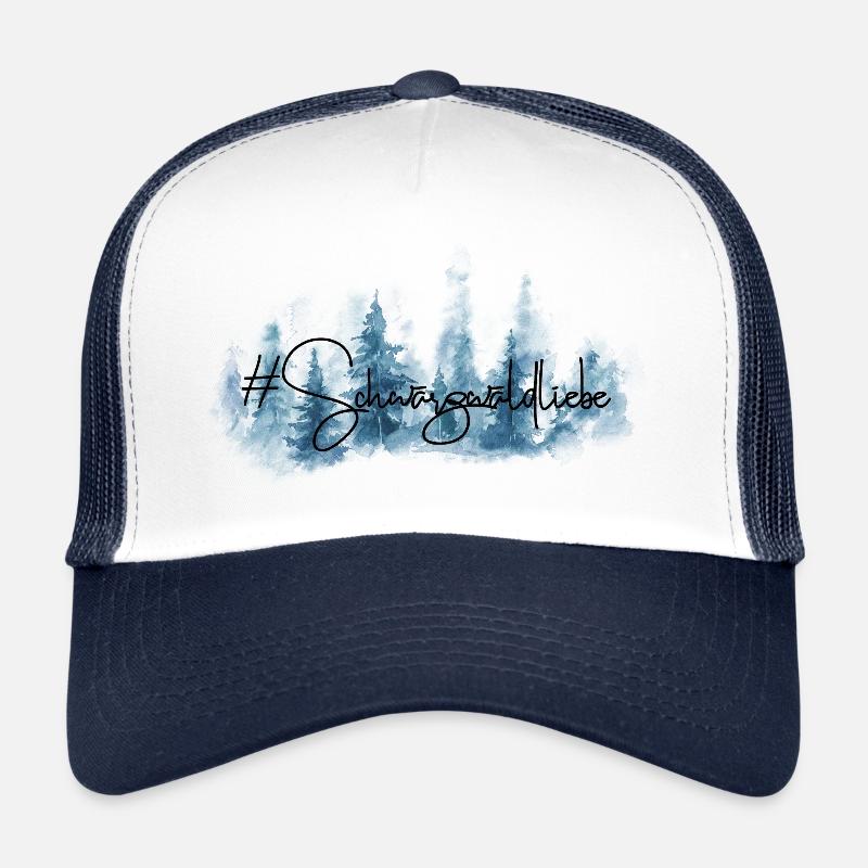 Schwarzwaldliebe Nebel Schwarzwald - Trucker Cap - Weiß/Navy