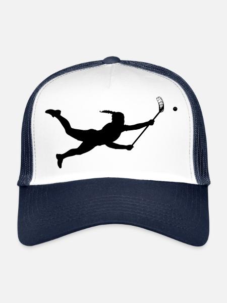 Flooball Girl Vector Graphics - Trucker Cap - white/navy - Front