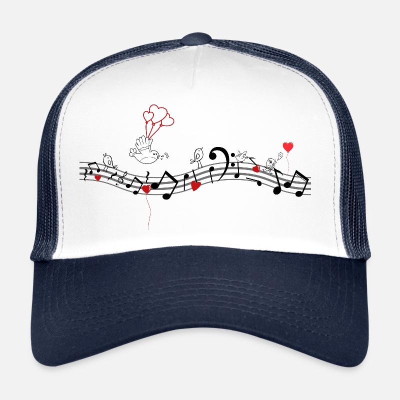Music note heart Trucker Cap