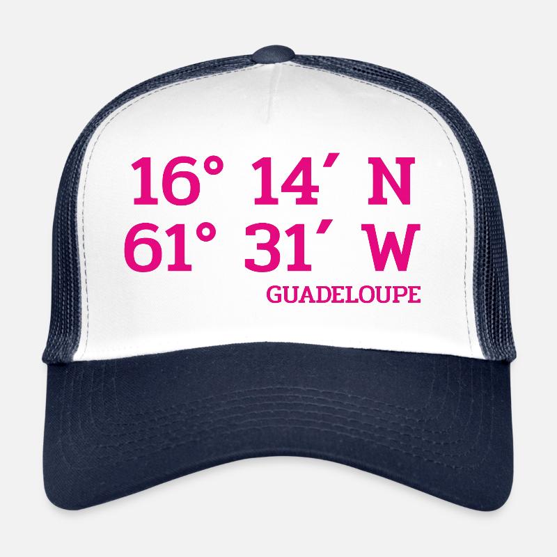 Coordonnées Guadeloupe - Coordonnées - Caraïbes Casquette trucker 