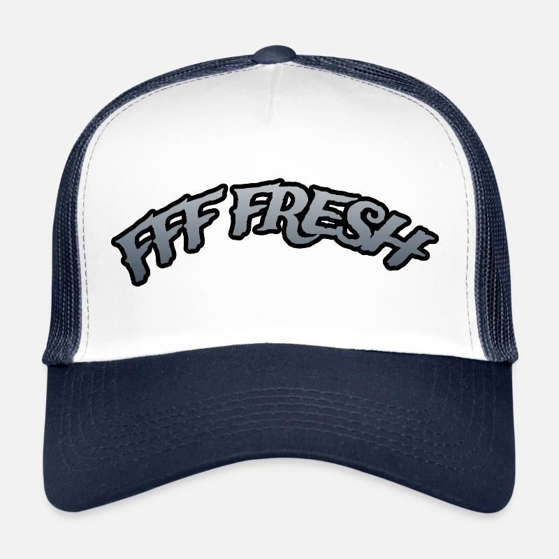FFF FRAIS - Casquette trucker  - blanc/marine