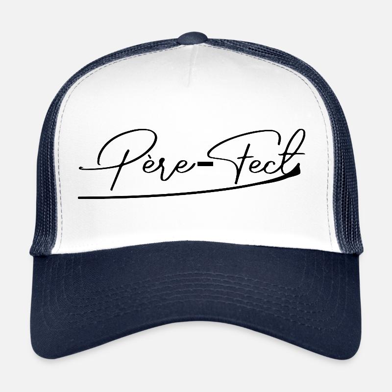 Père-fect - Casquette trucker  - blanc/marine