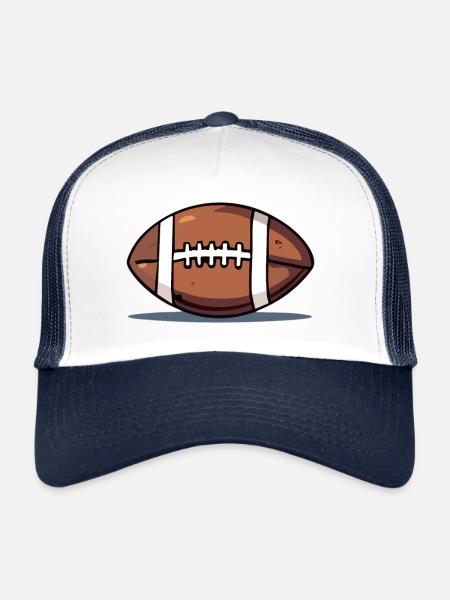 Football américain Peau de porc USA Sports - Casquette trucker  - blanc/marine - Devant