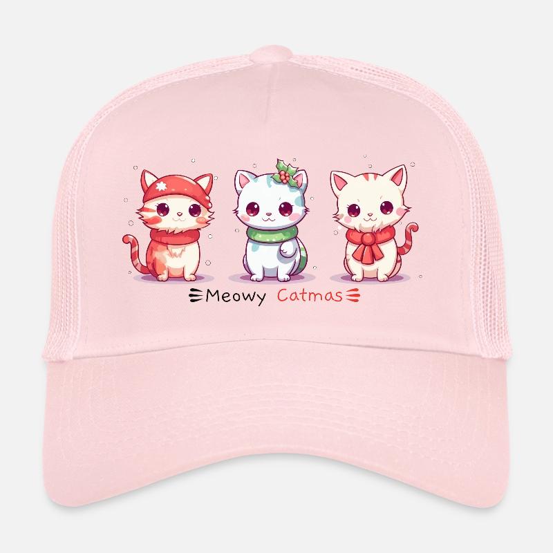 Meowy Catmas Lustige Katzen Weihnachten Trucker Cap