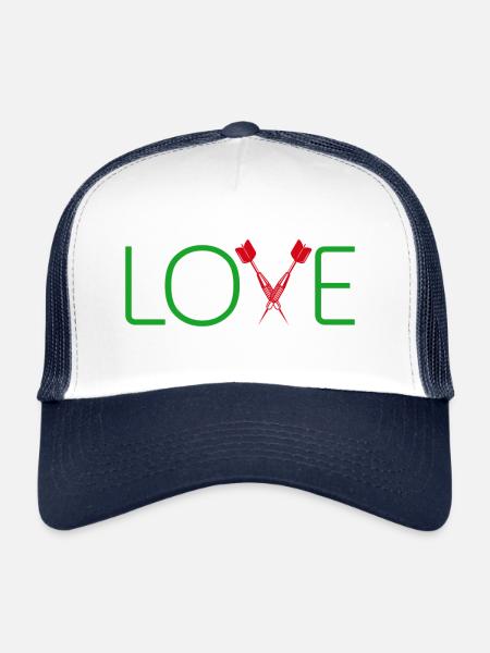 Fléchettes Fléchettes Amour - Casquette trucker  - blanc/marine - Devant
