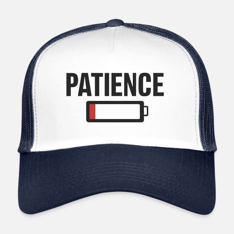 Battery Battery Patience Work Stress Trucker Cap