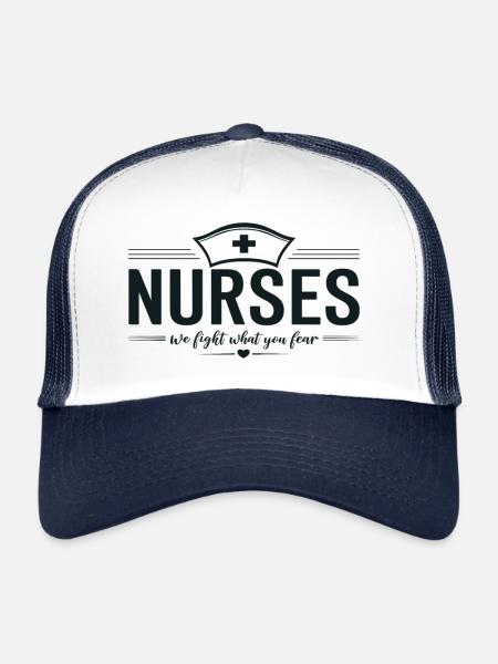 Nurses Nurse Physician Assistant Doctor Medicine - Trucker Cap - white/navy - Front