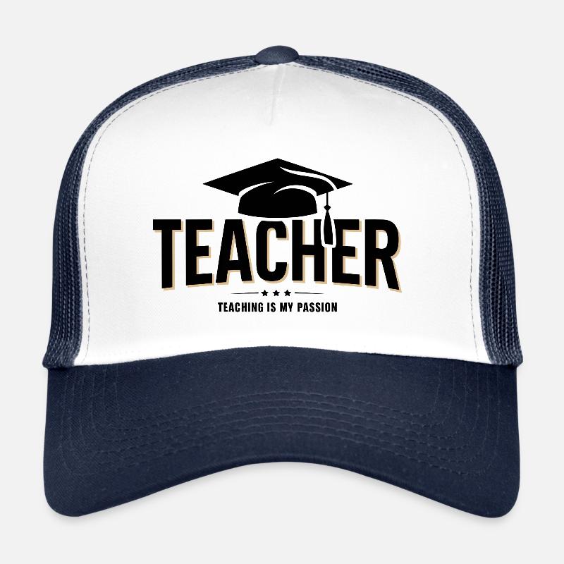 Teacher Lehrer Lehrerin Schule Beruf - Trucker Cap - Weiß/Navy