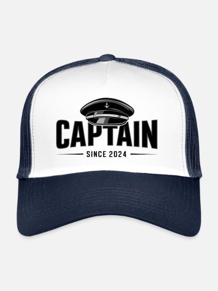 Captain Captain - Since 2024 - Trucker Cap - white/navy - Front