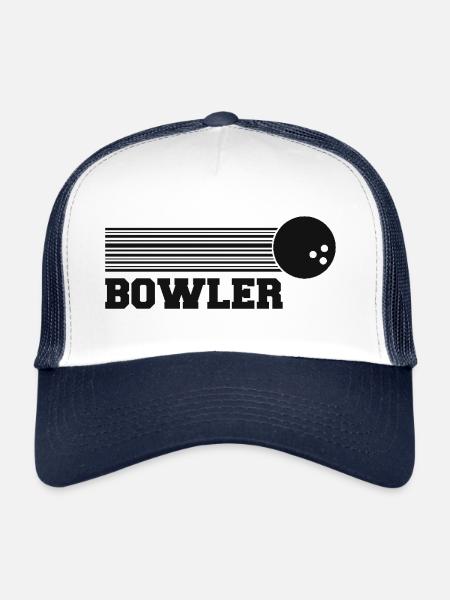 Bowler Bowling League Bowlers - Trucker Cap - white/navy - Front