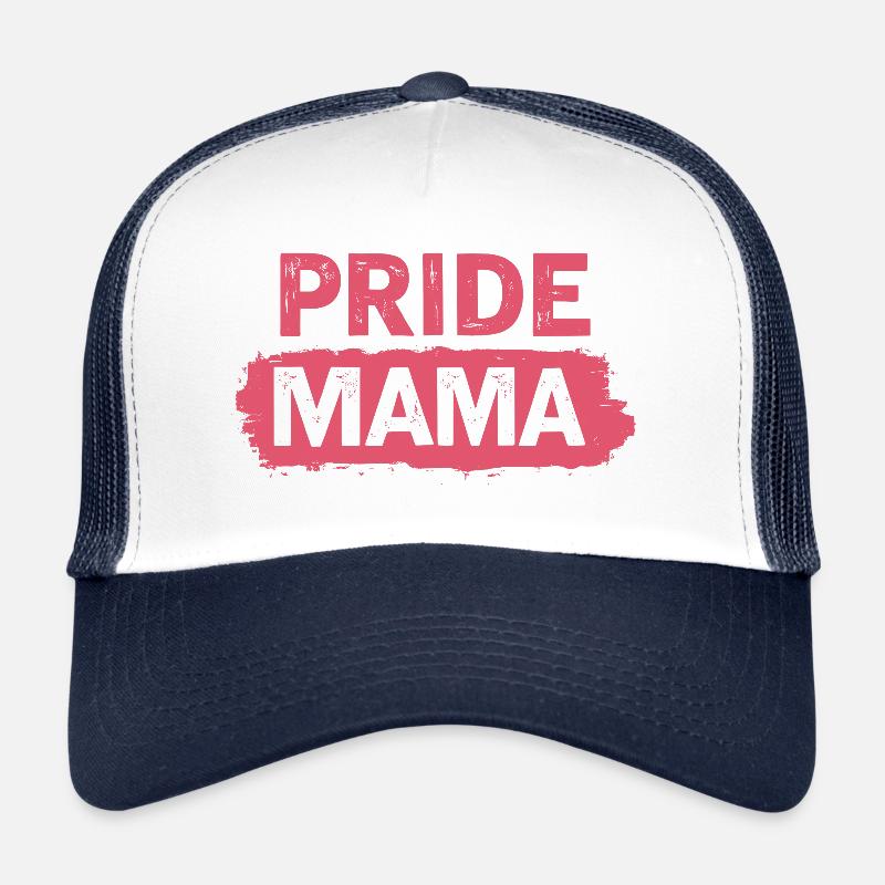Proud PRIDE MAMA Statement for Rainbow Families Trucker Cap